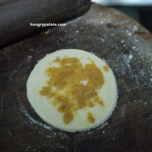 layered with ghee-jaggery
